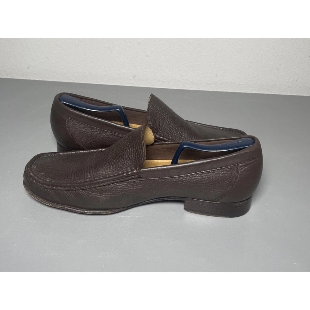 COLE HAAN C05140 Pebbled Pinch Slip-On Brown Casual Moc Loafers Men's Size 11 M - Picture 2 of 8